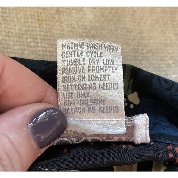 Vintage Jordan Shirt Women 20 Blue Green Tan Geometric Button Up 90s Long Sleeve - Picture 8 of 12